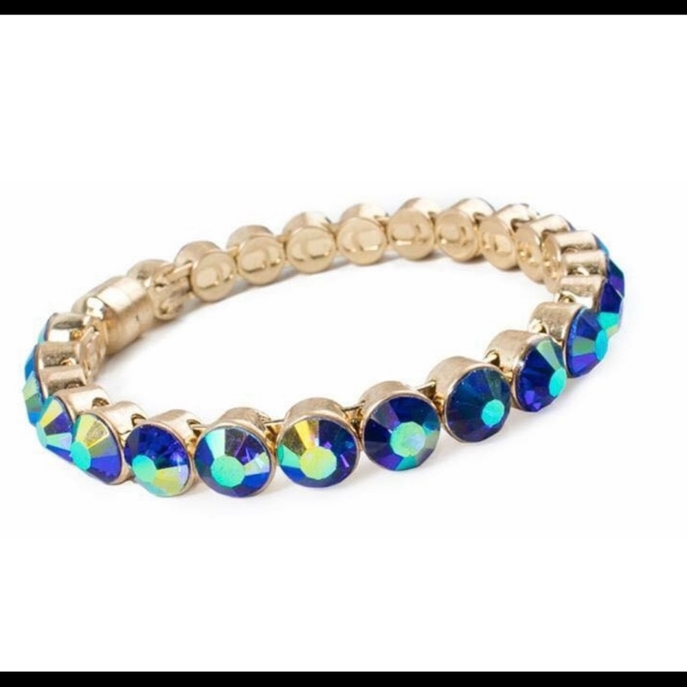 Plunderdesign irredentist blue/gold magnetic bangle